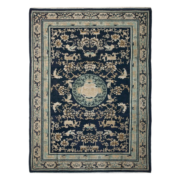 Mid-19th Century W. Chinese Ningxia Carpet