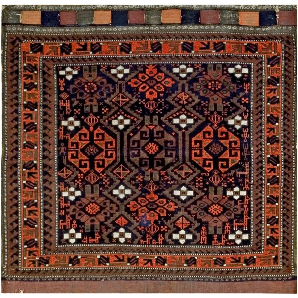 Late 19th Century N.E. Persian Bag-Face Carpet