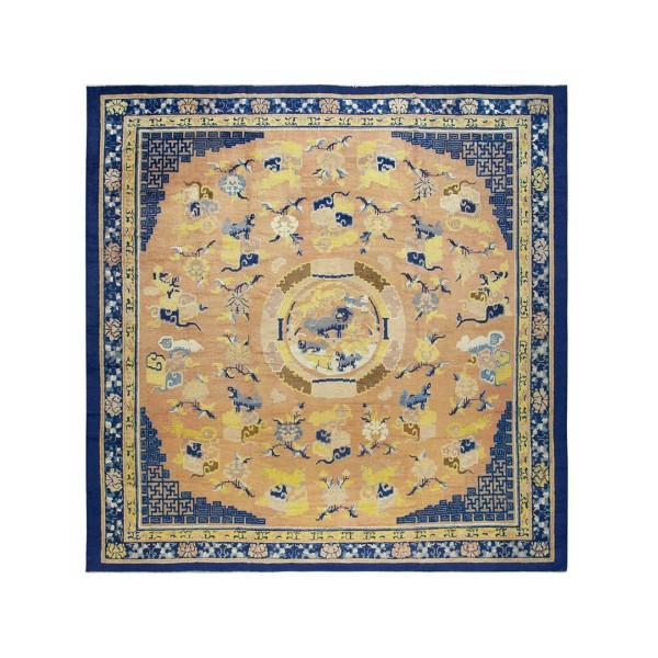 Mid-18th Century W. Chinese Ningxia Carpet