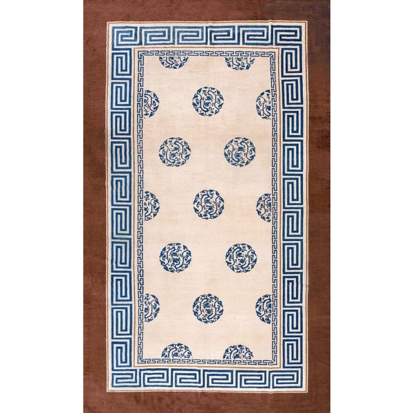 19th Century Chinese Peking Carpet in Kangxi Style 