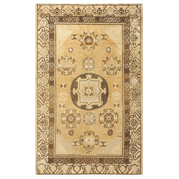 Early 20th Century Central Asian Chinese Khotan Carpet