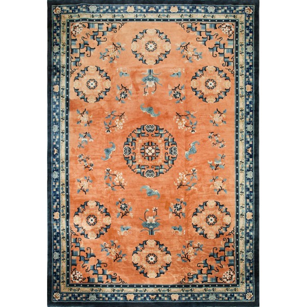 Vintage 1980s Chinese Peking Carpet