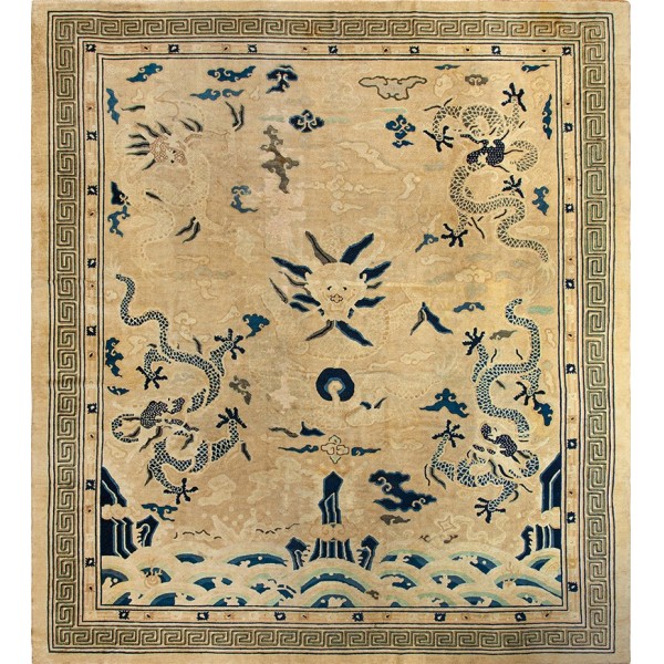 19th Century Chinese Peking Dragon Carpet
