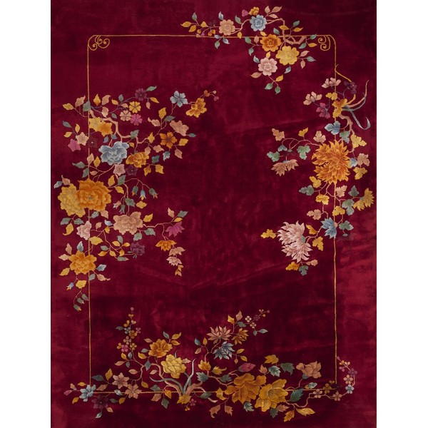 1930s Chinese Art Deco Carpet 