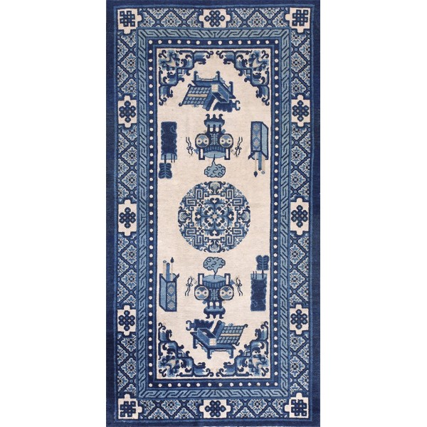 Early 20th Century N. Chinese Baotou Carpet