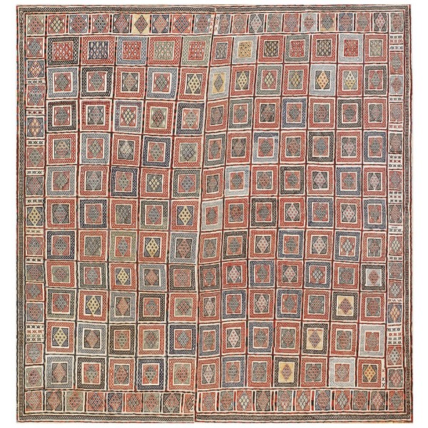 19th Century Caucasian Verneh Flat-Weave Carpet