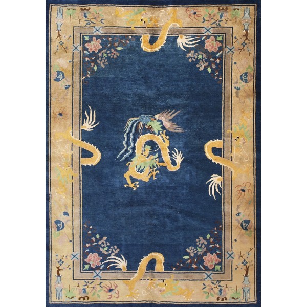 1920s Chinese Art Deco Dragon Carpet