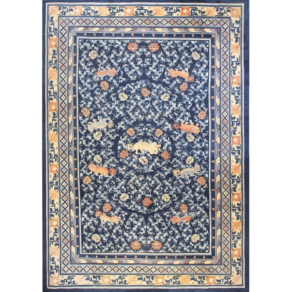 Mid 19th Century Chinese Ningxia Carpet