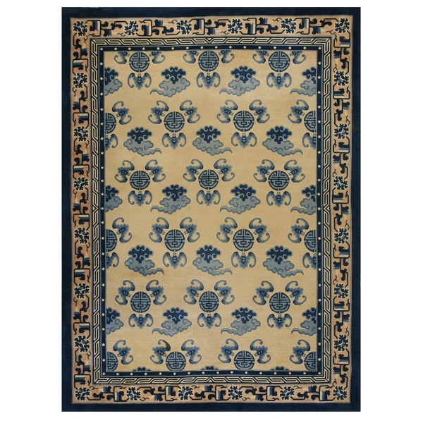 Vintage 1980s Chinese Peking Carpet