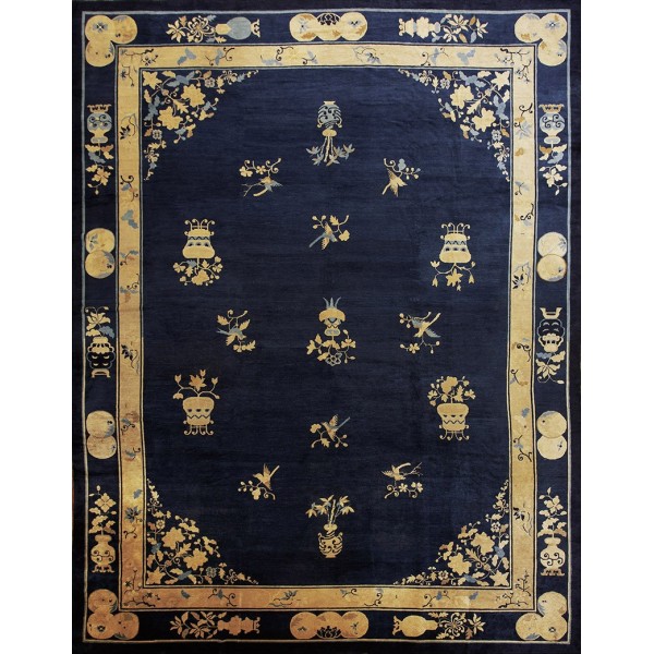 19th Century Chinese Perking Carpet