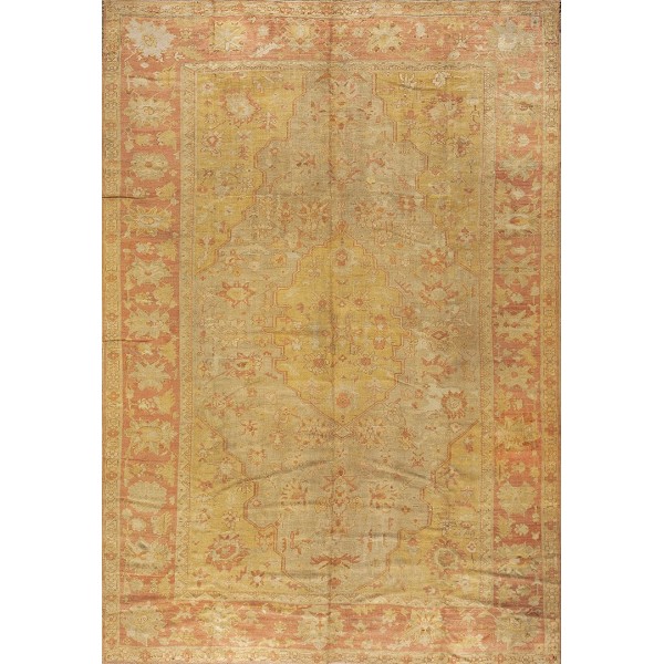 19th Century Turkish Oushak Carpet