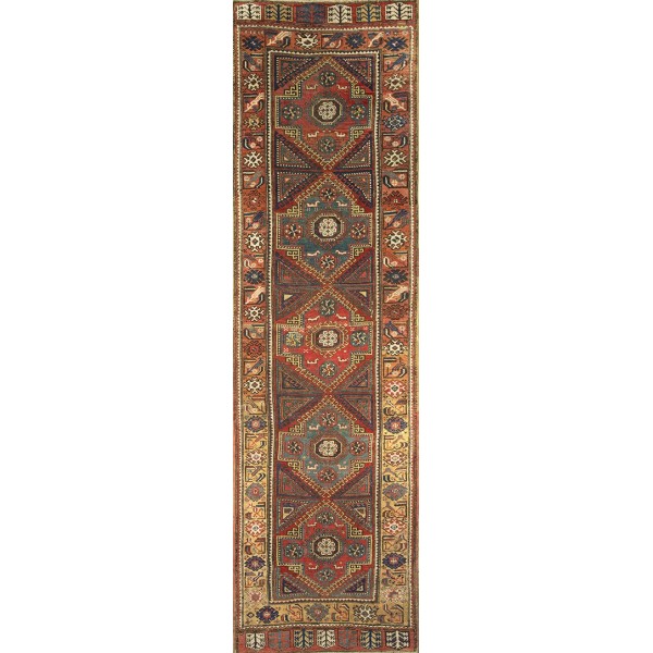 Mid-19th Turkish Anatolian Runner Carpet 