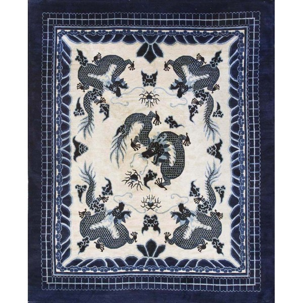 Late 19th Century Chinese Peking Dragon Carpet