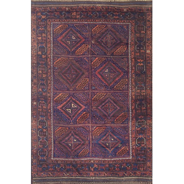 19th Century Afghan Mashwani Baluch Carpet