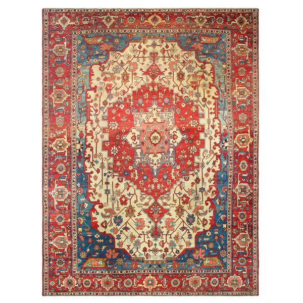 19th-Century N.W. Persian Serapi Carpet 