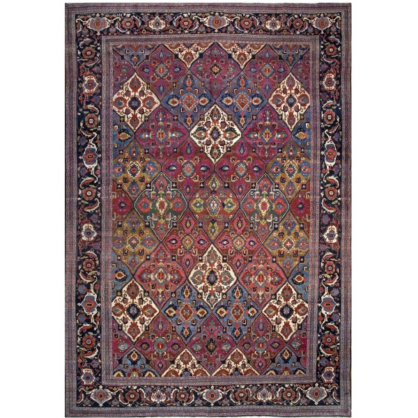 Early 20th Century E. Persian Khorassan Moud Carpet with Garden Design