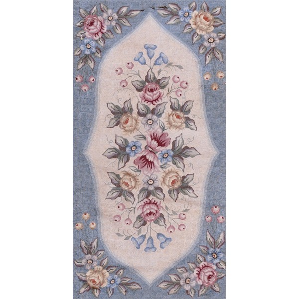 Early 20th Century Canadian Hooked Rug Nova Scotia - Cheticamp