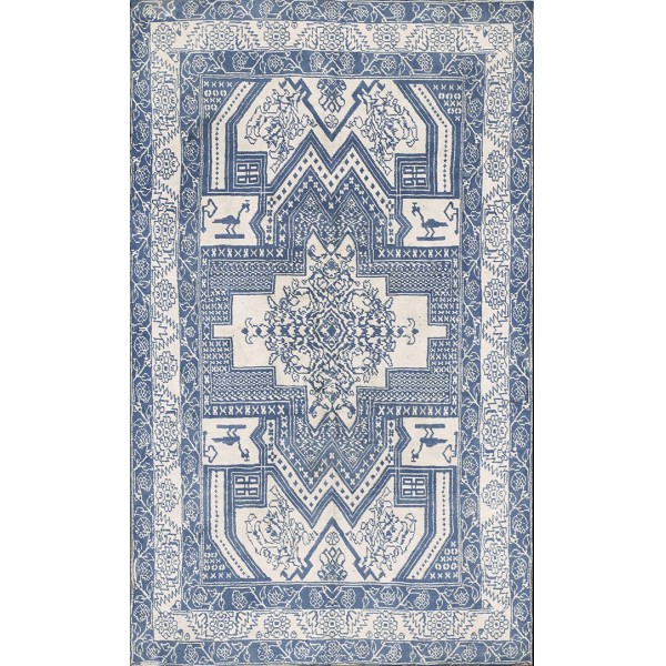 Early 20th Century N. Indian Agra Cotton Carpet