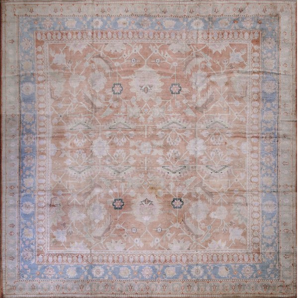 Early 20th Century Indian Cotton Agra Carpet