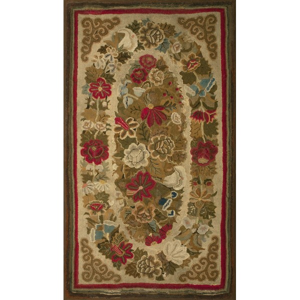 19th Century American Hooked Rug