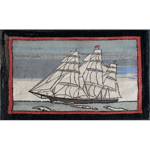 1930s American Hooked Carpet