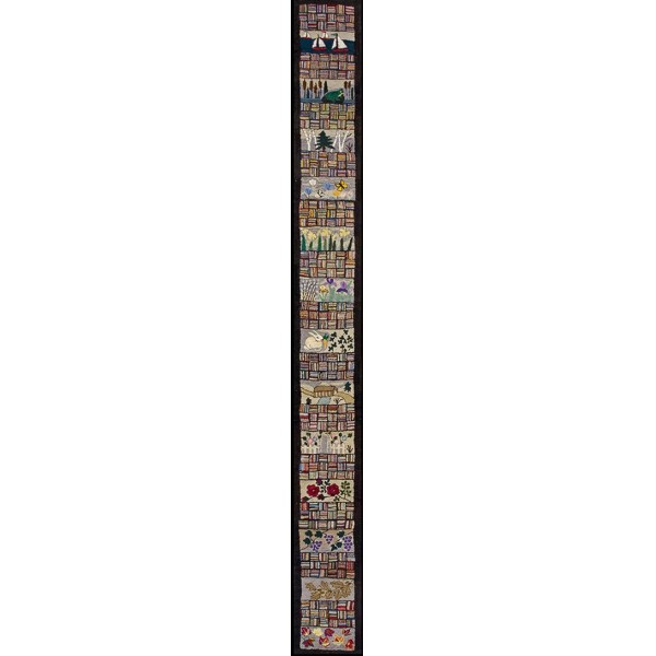 1930s Pictorial American Hooked Rug Runner