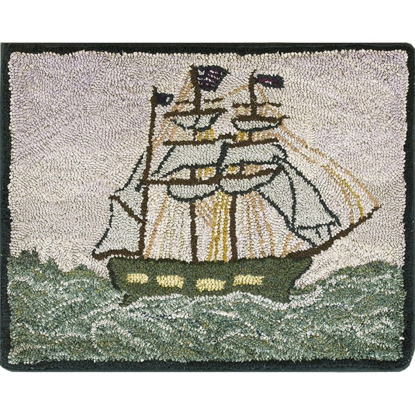 Mid 20th Century Nautical American Hooked Rug