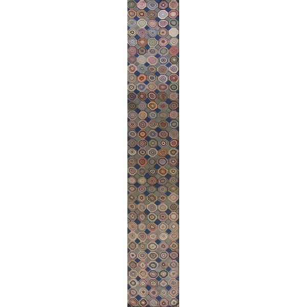 1930s Geometrical American Hooked Rug