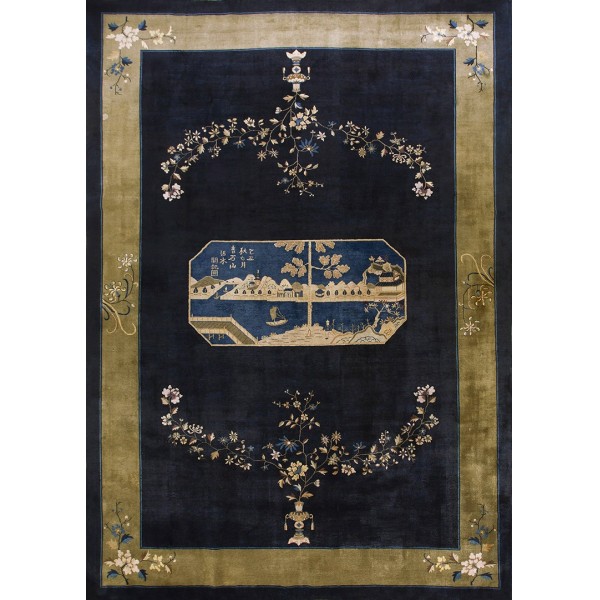 Early 20th Century Chinese Peking Carpet 