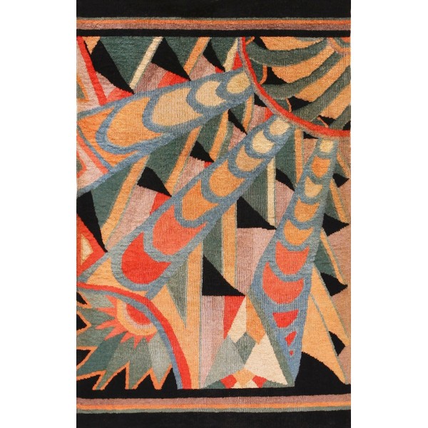 1920s Chinese Art Deco Carpet with Modernist Design