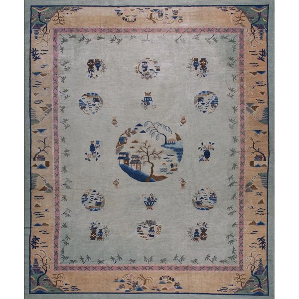 Early 20th Century Chinese Peking Carpet 