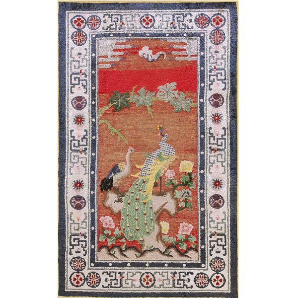 Early 20th Century Chinese Silk Carpet 