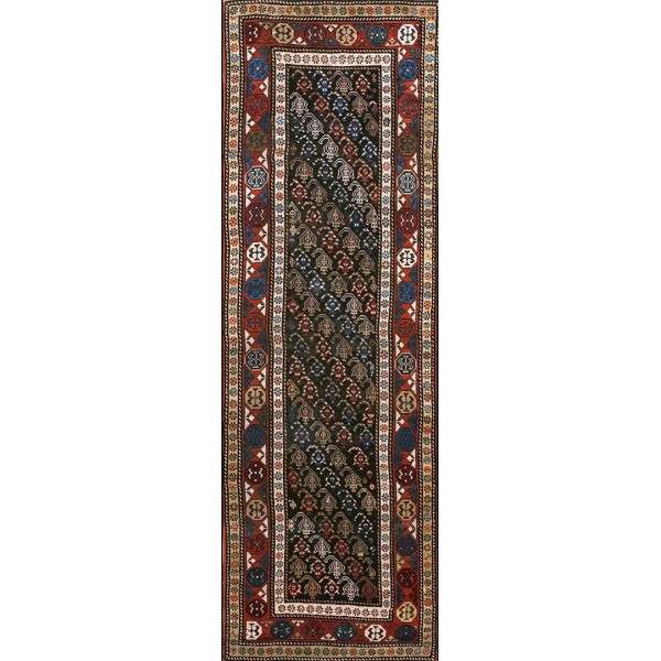Early 20th Century Caucasian Moghan Runner Carpet 