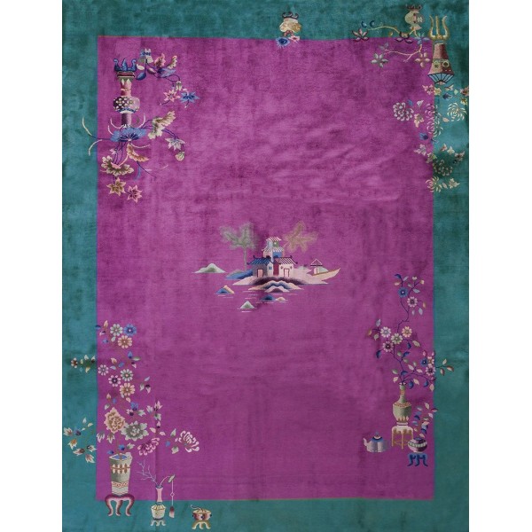 1920s Chinese Art Deco Carpet by Nichols Workshop Tianjin