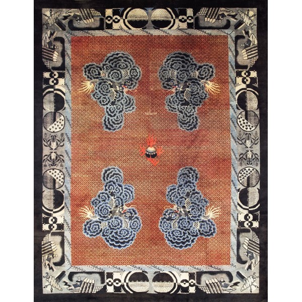 Early 20th Century N. Chinese Baotou Carpet