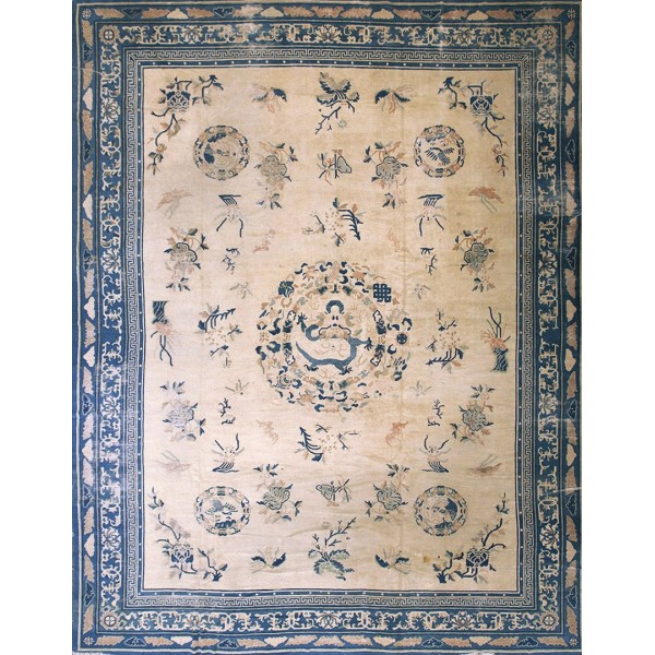 Early 20th Century Chinese Peking Dragon Carpet
