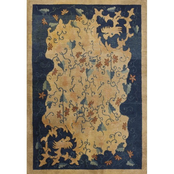 Early 20th Century Chinese Peking Dragon Carpet