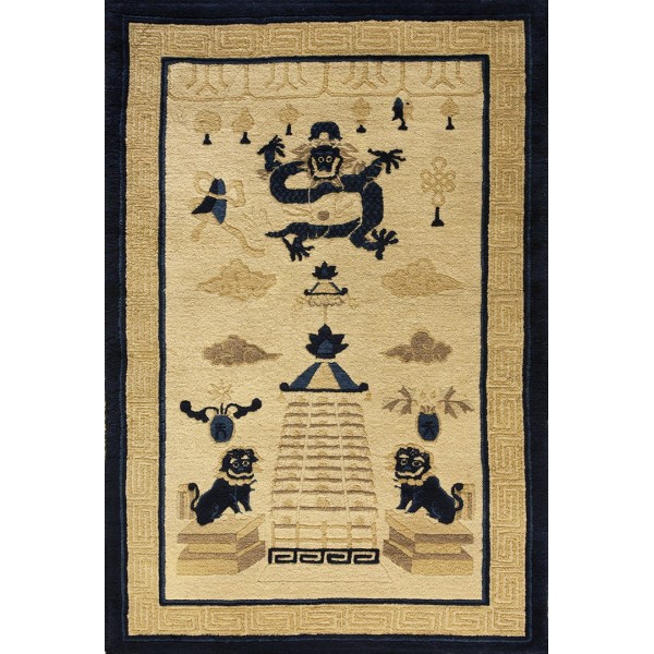 Early 20th Century Chinese Peking Dragon Carpet