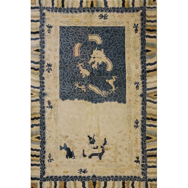 Late 19th Century Chinese Peking Dragon Carpet