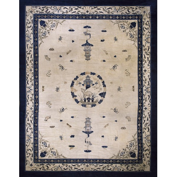 Early 20th Century Chinese Peking Carpet