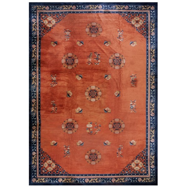 Vintage 1980s Chinese Peking Carpet