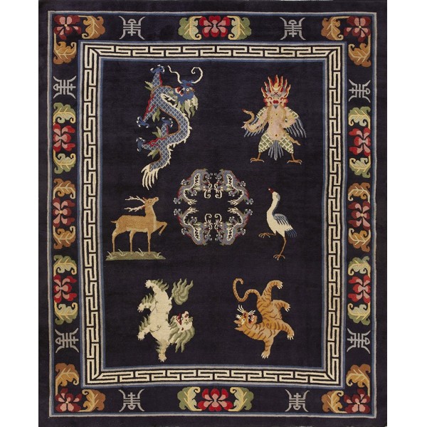 1940s Chinese Tibetan Carpet 