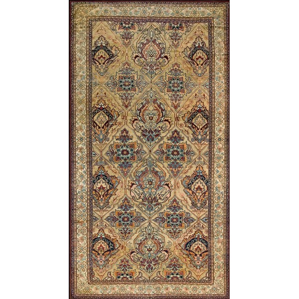 19th Century S.E. Persian Kirman Laver Carpet