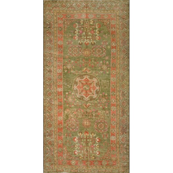 Early 20th Century Central Asian Khotan Carpet
