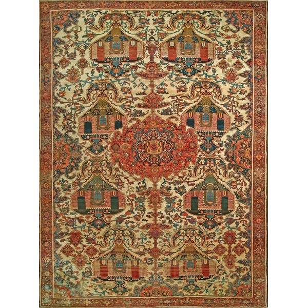 19th Century Persian Malayer Pictorial Carpet
