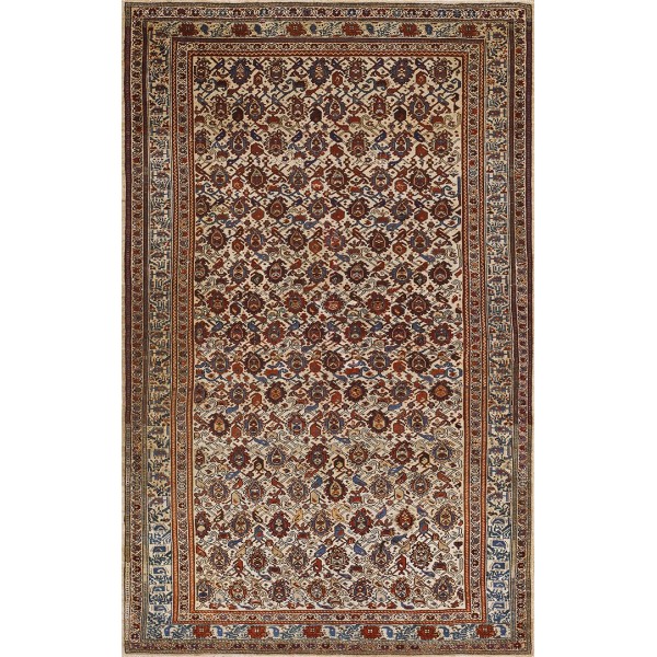 19th Century Persian Mishan Malayer Paisley Carpet