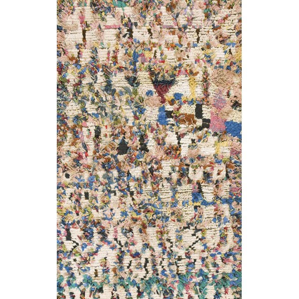 Mid 20th Century Moroccan Boucherouitte Carpet