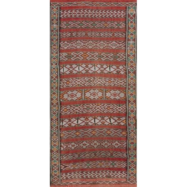 Mid 20th Century Moroccan Flat-weave Carpet 