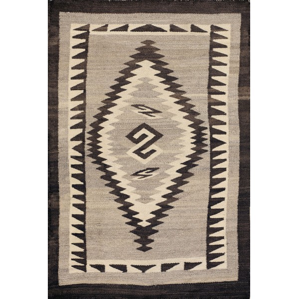 1930s American Navajo Two Grey Hills Carpet
