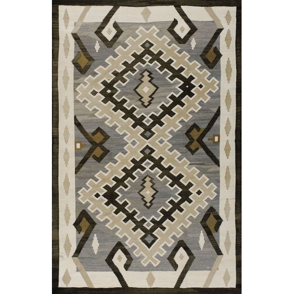 1930s American Navajo Two Grey Hills Carpet